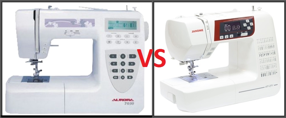 Сравнение швейных машин Aurora 7030 и Janome 605QDC