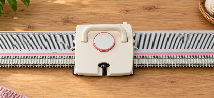 Ручная вязальная машина Brother KX-395 на рабочем столе